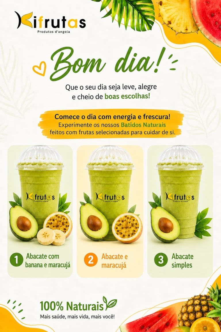 batidos de abacate com banana e maracuja luanda angola